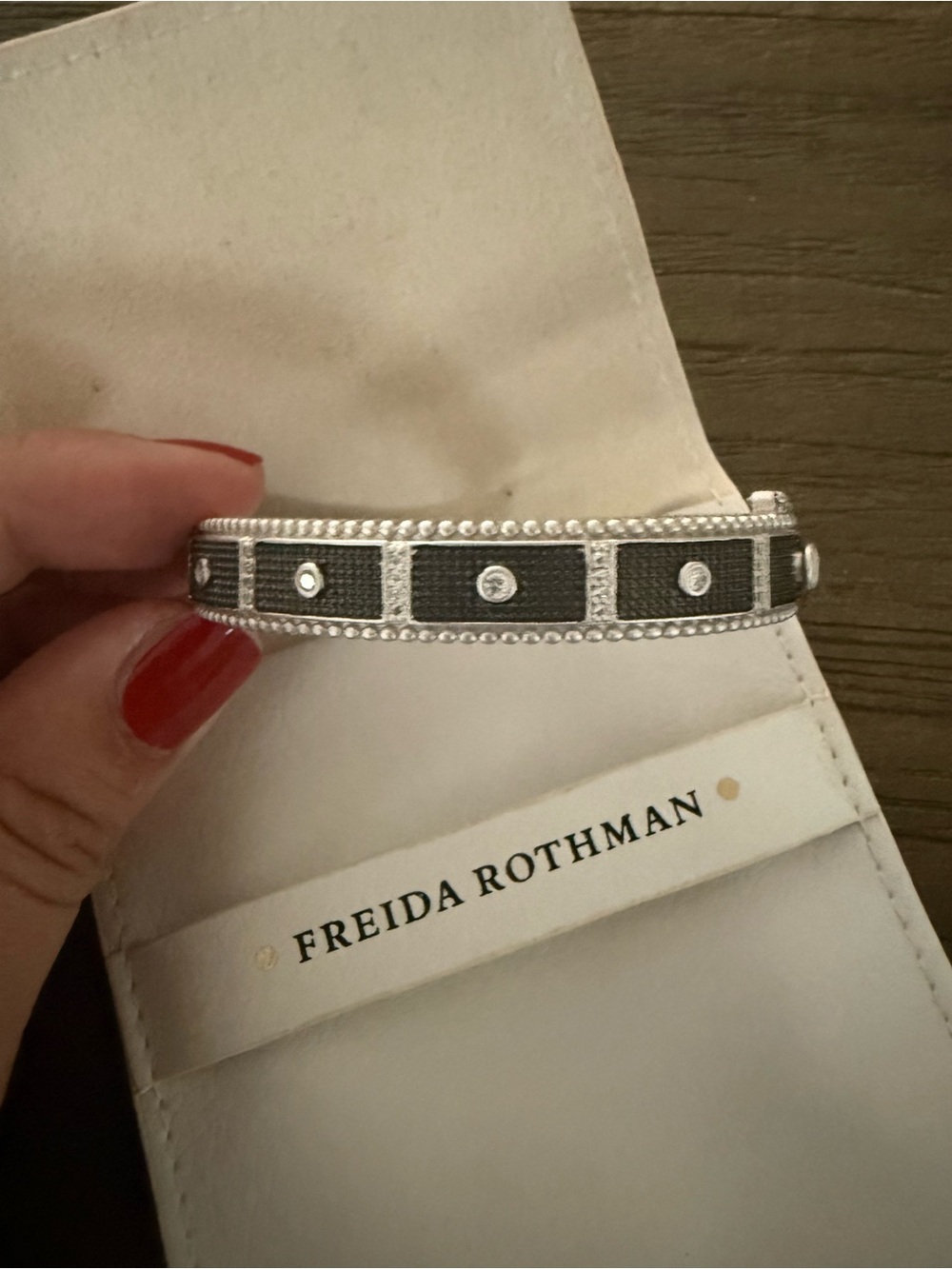 Freida Rothman silver stacking bangle